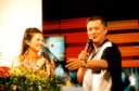 2002年9月文清与赵本山在铁岭首届民间艺术节闭幕晚会上